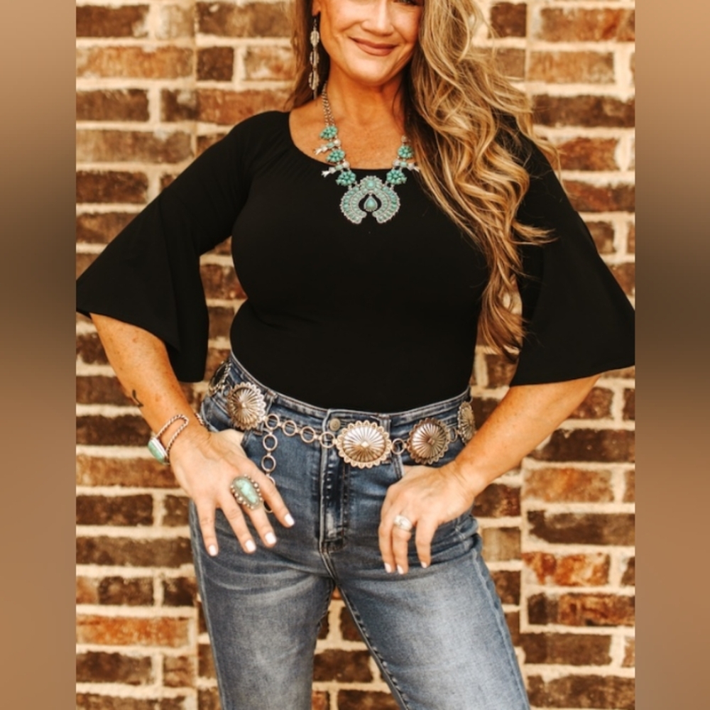 Off the Shoulder Bell Sleeve Bodysuit